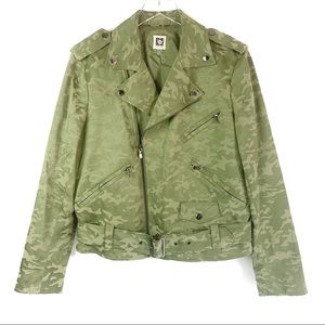 ANNE KLEIN | 12 | Nwot | Moto Green Camo Jacket
